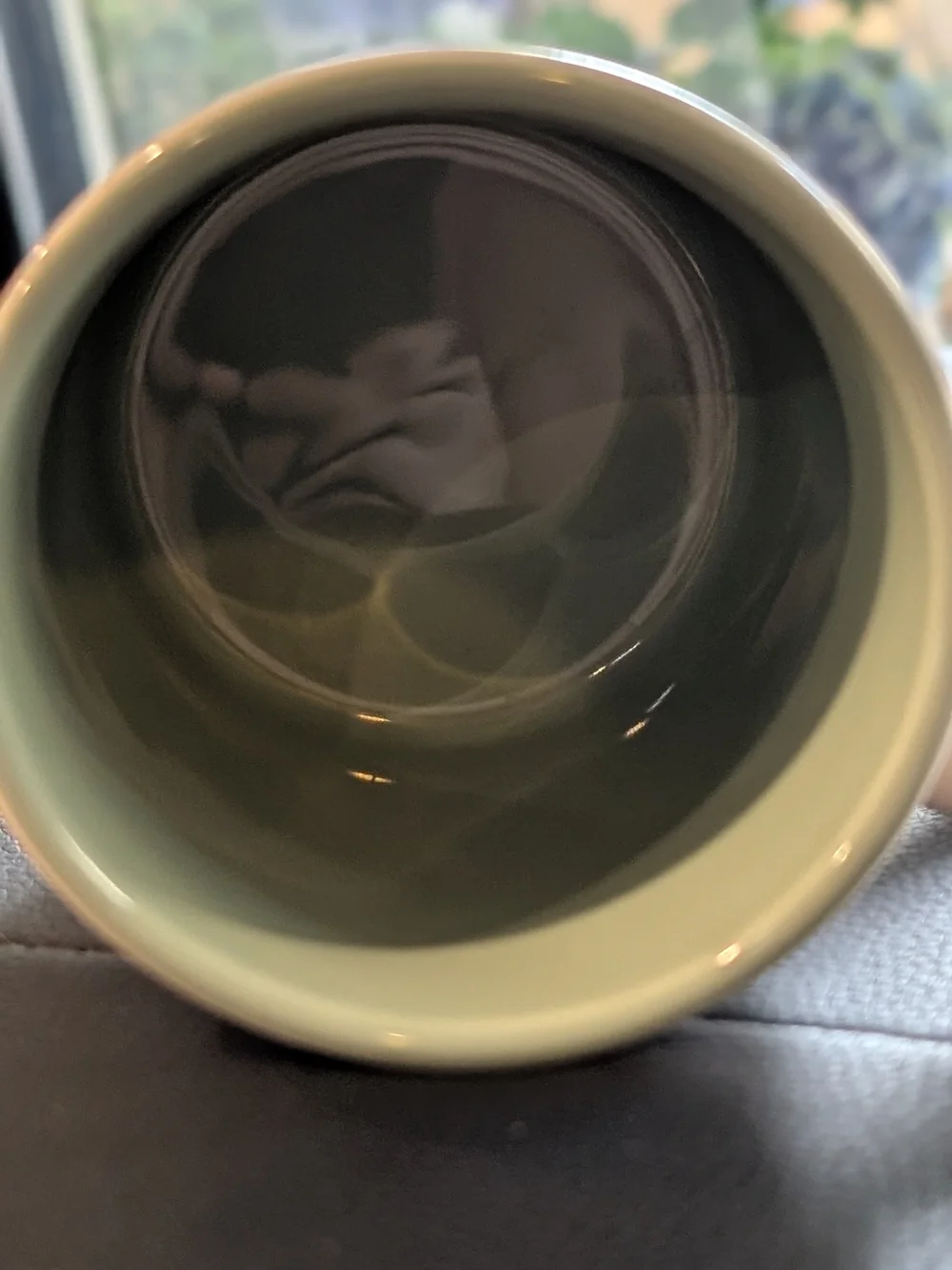 Target Hola Bonita Mug - White Exterior with Mint Interior and Red Floral Accent